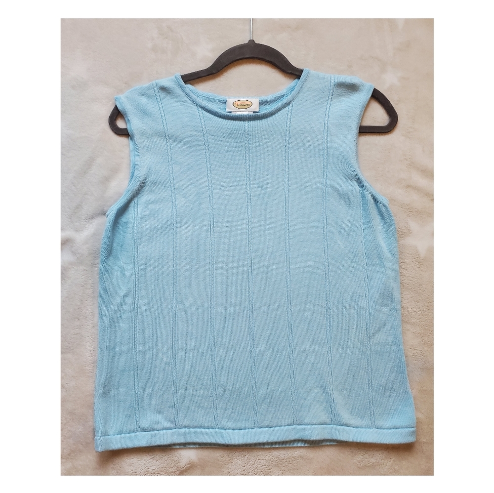 Talbots Light Blue Sleeveless Knit Top